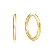 Laden Sie das Bild in den Galerie-Viewer, Gold Tube Medium Hoop Earrings