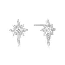Charger l'image dans la galerie, Silver Eight-Pointed Star Stud Earrings