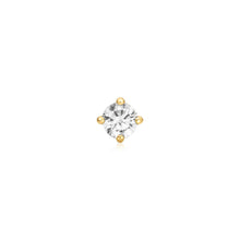 Laden Sie das Bild in den Galerie-Viewer, Gold Sparkle Round Barbell Single Earring