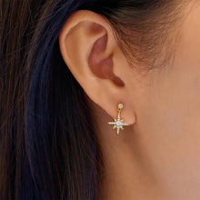 Cargar imagen en el visor de la galería, Gold Dangling Nova Star Stud Earrings