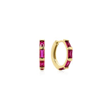 Cargar imagen en el visor de la galería, Gold Rosé Holiday Huggie Hoop Earrings