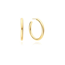 Charger l'image dans la galerie, Gold Classic Tube Large Hoop Earrings