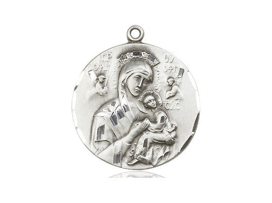 Our Lady Of Perpetual Help Silver Pendant Religious