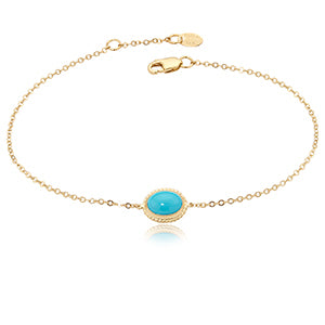 Turquoise Gold Adjustable  Bracelet