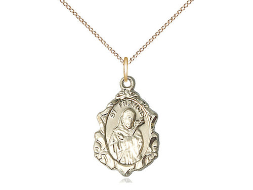 Saint Francis Gold Filled Pendant And Chain
