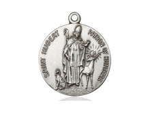 Load image into Gallery viewer, Saint Hubert Silver Pendant With 24 Inch Silver Chain Religious