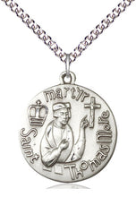 Load image into Gallery viewer, Saint Thomas More Silver Pendant And Chain