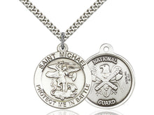 Load image into Gallery viewer, Saint Michael National Guard Silver Pendant With Chain