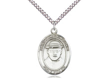 Laden Sie das Bild in den Galerie-Viewer, Saint Damien Of Molokai Silver Medal With Silver Chain Religious