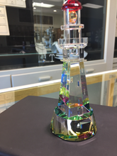 Load image into Gallery viewer, Diamond Head Lighthouse Crystal Figurine