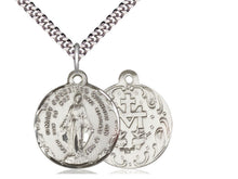 Load image into Gallery viewer, Immaculate Conception Silver Medal And Chain