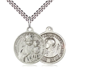 Our Lady Of Czestochowa Silver Pendant And Chain