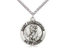 Charger l&#39;image dans la galerie, Saint Christopher Silver Pendant And Chain