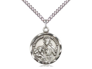 Saint Camillus Silver Pendant With Chain Religious