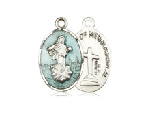 Load image into Gallery viewer, Our Lady of Medugorje Silver Pendant And Chain Religious