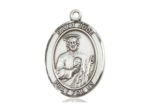 Saint Jude Silver Pendant With Silver Chain Religious