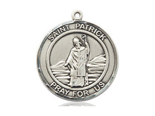Cargar imagen en el visor de la galería, Saint Patrick Silver Medal With Chain Religious