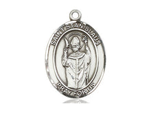 Charger l&#39;image dans la galerie, Saint Stanislaus Silver Pendant With 24 Inch Silver Chain Religious