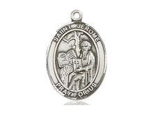 Cargar imagen en el visor de la galería, Saint Jerome Silver Pendant And Chain