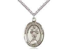 Load image into Gallery viewer, Our Lady Of All Nations Silver Pendant And Chain