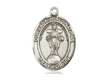 Laden Sie das Bild in den Galerie-Viewer, Our Lady Of All Nations Silver Pendant And Chain