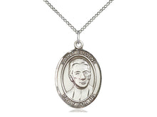 Cargar imagen en el visor de la galería, Saint Eugene de Mazenod Silver Pendant With Chain Religious