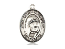 Cargar imagen en el visor de la galería, Saint Teresa Of Calcutta Silver Pendant And Chain Religious