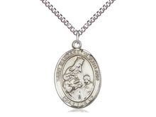 Load image into Gallery viewer, Saint Margaret Of Scotland Silver Pendant With Chain
