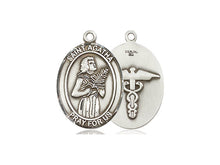Load image into Gallery viewer, Saint Agatha Nurse Silver Pendant With Chain Religious