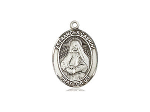 Saint Frances Cabrini Silver Pendant With Chain