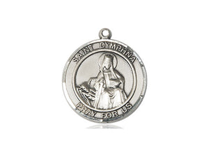 Saint Dymphna Silver Pendant With Chain
