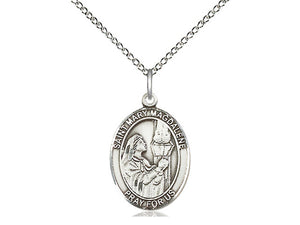 Saint Mary Magdalene Silver Pendant And Chain