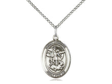Load image into Gallery viewer, Saint Michael Silver Pendant With Chain