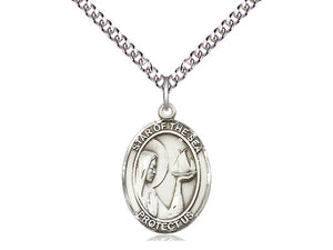 Our Lady Star Of The Sea Silver Pendant And Chain