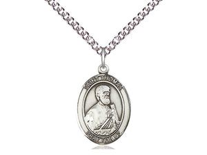 Saint Thomas The Apostle Silver Pendant With Chain Religious