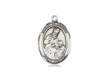 Load image into Gallery viewer, Saint Ambose Silver Pendant With Chain Religious