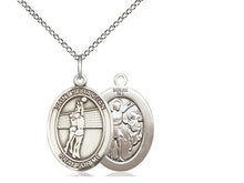 Load image into Gallery viewer, Saint Sebastian Volleyball Silver Pendant With Chain