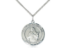 Cargar imagen en el visor de la galería, Saint Maria Goretti Silver Pendant With Chain