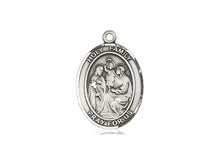 Load image into Gallery viewer, Holy Family Silver Pendant With Chain Religious