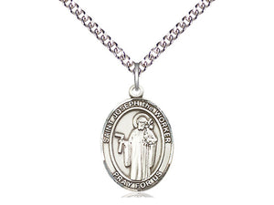 Saint Joseph The Worker Silver Pendant And Chain