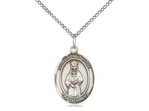 Our Lady Of Hope / Pontmain Silver Pendant With Chain
