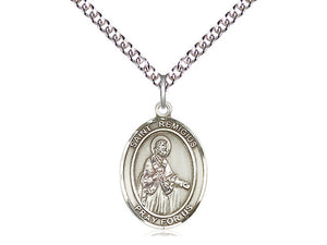 Saint Remigius Of Reims Silver Pendant And Chain