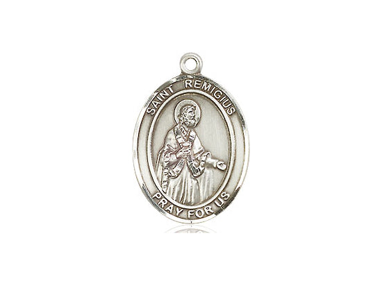 Saint Remigius Of Reims Silver Pendant And Chain