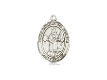 Load image into Gallery viewer, Saint Isidore The Farmer Silver Pendant And Silver Chain Religious
