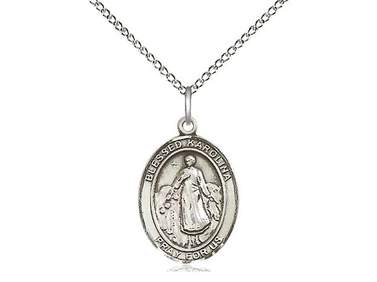 Blessed Karolina Kozkowna Silver Pendant And Chain