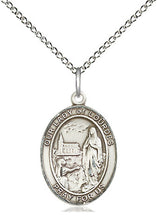 Load image into Gallery viewer, Our Lady Of Lourdes Silver Pendant With Chain Religious