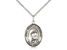 Cargar imagen en el visor de la galería, Saint Teresa Of Calcutta Silver Pendant And Chain Religious