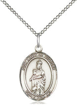 Laden Sie das Bild in den Galerie-Viewer, Our Lady of Victory Silver Pendant And Chain