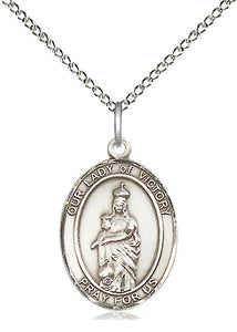 Our Lady of Victory Silver Pendant And Chain