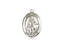 Load image into Gallery viewer, Saint Giles Silver Pendant With Chain Religious